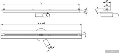 Mexen Flat 360 Super Slim Chrome 1051070