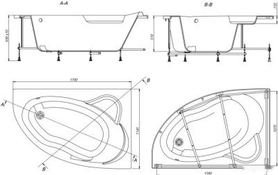 Ванна Roca Luna 170x115 L ZRU9302911