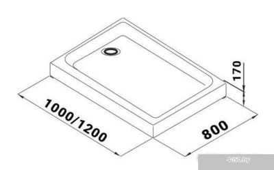 Triton Вента Блэк А1 100х80 (прозрачное стекло)