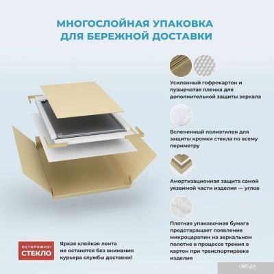 Wellsee Зеркало с фронтальной LED-подсветкой 7 Rays' Spectrum 172200270, 100 х 100 см (с сенсором и