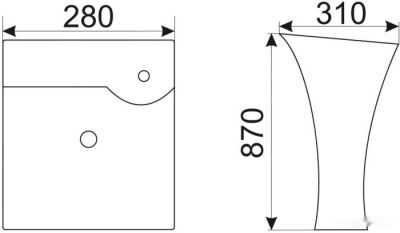 Умывальник CeramaLux M9012