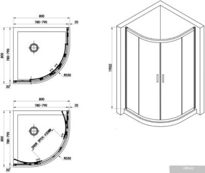 Adema Гласс Лайн 80 (прозрачное стекло)