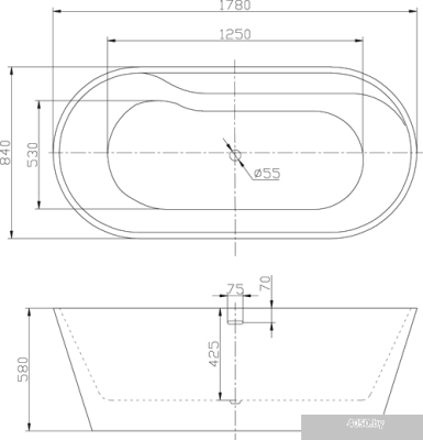 Ванна BelBagno BB14 178x84