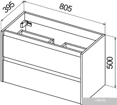 BelBagno Тумба под умывальник Kraft 39-800/390-2C-SO-BO (bianco opaco)