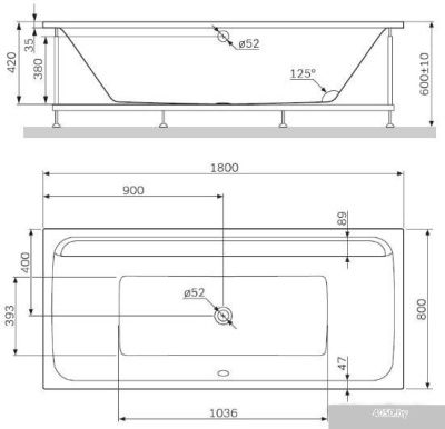 Ванна AM.PM Inspire 2.0 W52A-180-080W-A