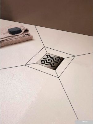 Трап/канал Berges Wasserhaus Zentrum Antik 150х150 090465 (матовый хром)