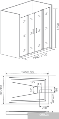 Душевая дверь Good Door Infinity WTW-TD 150 (матовое/хром)