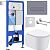 Roxen Simple Compact в комплекте с инсталляцией StounFix Dual Fresh 6 в 1 966808 (кнопка: серый гран