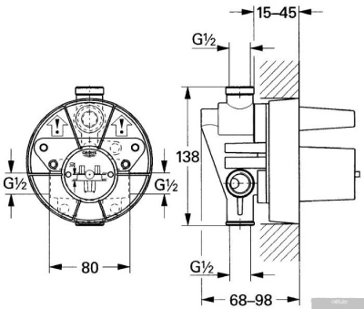Смеситель Grohe Смеситель для ванны [33961000]