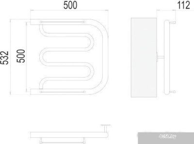 Полотенцесушитель TERMINUS Фокстрот 1 500x500 бп