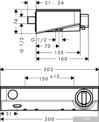 Смеситель Hansgrohe ShowerTablet Select 300 13171400