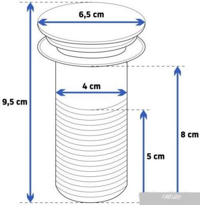 Rea Rose gold Klik-Klak (без отверстия для перелива)