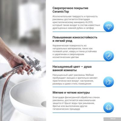 Умывальник Wellsee WC Area 151803001, 2 в 1