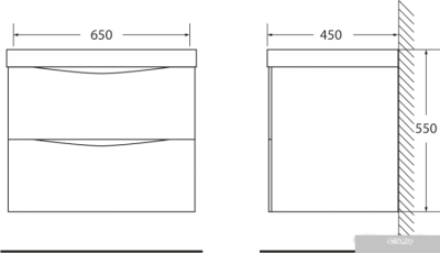 BelBagno Тумба под умывальник Marino-650-2C-SO-RN-P (rovere nature)