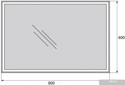 BelBagno Зеркало SPC-GRT-600-800-LED-BTN