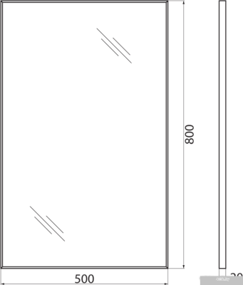 BelBagno Зеркало SPC-AL-500-800