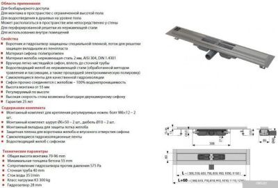Alcaplast APZ101-650 (без решетки)