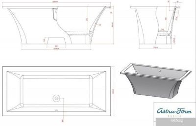 Ванна Astra-Form Лотус 185x85