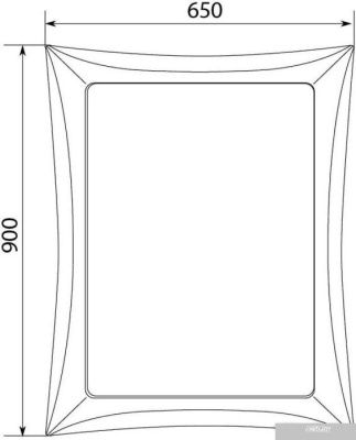 MarkaOne Зеркало Elegant 65 У72502 (белый)