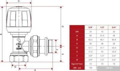 Запорная арматура ITAP Ручной угловой вентиль 394S 1/2
