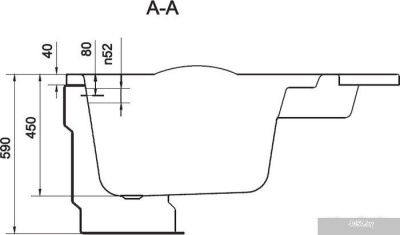 Ванна Cersanit Kaliope 153x100 (правая)