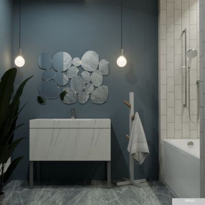 Ванна 1AcReal Тори 170х70 (с каркасом и экраном)