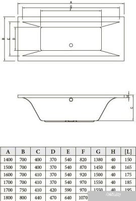 Bonito Home Valencia 180x80 (с ножками Standart)
