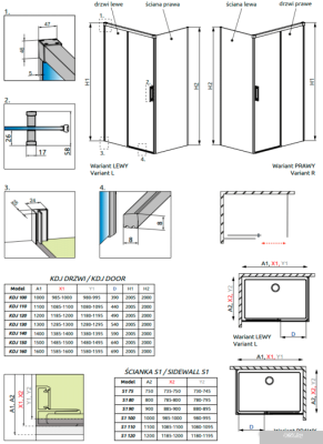 Radaway Idea Black KDJ 100R