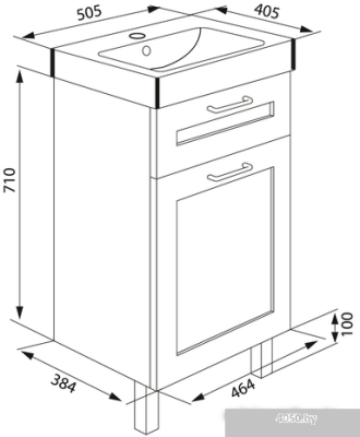 IDDIS Тумба New Sena 50 NSE50W1i95 с умывальником 0145000i28