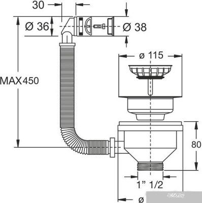Донный клапан Bonomini 1975LX64B0
