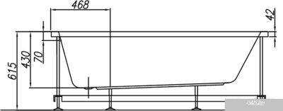 Ванна Kolpa-San Tamia 160x70