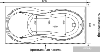 Ванна Aquanet Grenada 180x90