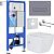 Roxen Cube bidet в комплекте с инсталляцией StounFix Dual Fresh 6 в 1 966807 (кнопка: серый гранит)