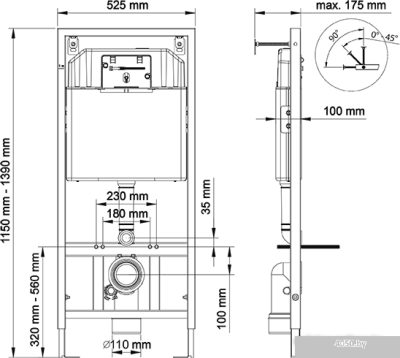 Инсталляция для унитаза Berges Wasserhaus Novum L2 040212