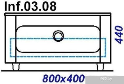 Aqwella Тумба Инфинити 80 Inf.03.08/BLK