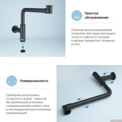 Wellsee Drainage System 182125000 (матовый черный)