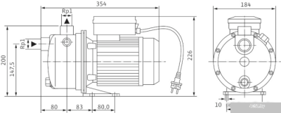 Насос Wilo Jet WJ 202 X (1~230 В)