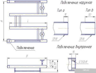 Полотенцесушитель Gloss & Reiter Модерн М3 50х60