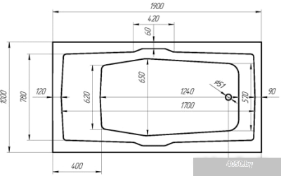Ванна 1Марка Korsika