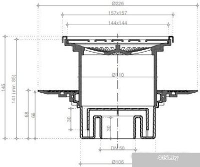 Сифон Pestan Standard Vertical Tide Mask Gold