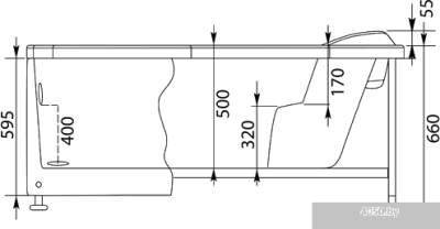 Ванна Aquanet Mayorca 150x100 R