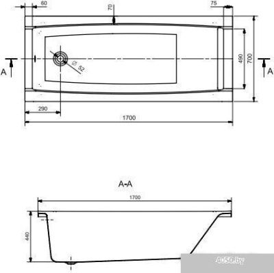 Ванна Santek Санторини 170x70 1WH302487