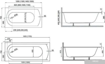 Polimat Classic Slim 150x70 (c ножками)