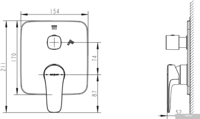 Смеситель Bravat Sourse PB8173218CP-2-ENG