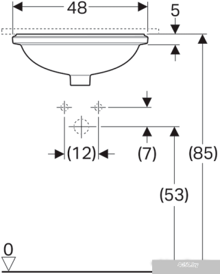 Умывальник Geberit Variform 500.749.01.2