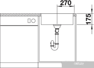 Кухонная мойка Blanco Zerox 500-IF Durinox (без клапана-автомата)