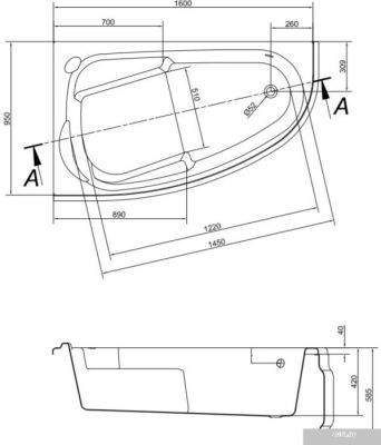 Cersanit Joanna 160x95 R 63339