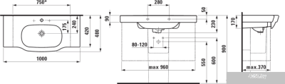 Умывальник Laufen LB3 812686 100x48