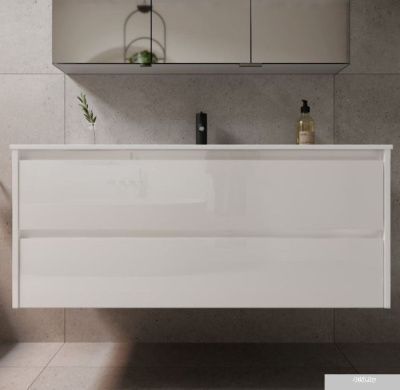 Sancos Тумба под умывальник Libra LB120-1W (белый глянец)