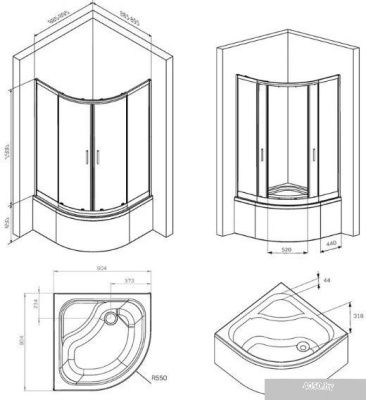 AM.PM Gem Deep 90x90 W90G-401A090BT